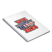 Abstimmung für Trump 2024 Notizblock (Rechte Seite)