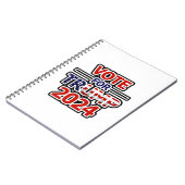 Abstimmung für Trump 2024 Notizblock (Linke Seite)