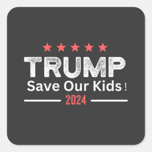 Abstimmung für Trump 2024 Quadratischer Aufkleber