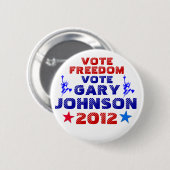 Abstimmung Gary Johnson 2012 Button (Vorne & Hinten)