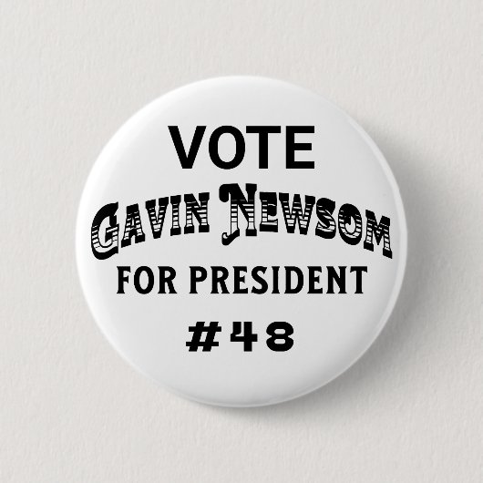 Abstimmung Gavin Newsom Button (Vorderseite)