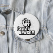 Abstimmung Gavin Newsom Button (Beispiel)