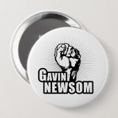 Abstimmung Gavin Newsom Button (Vorne & Hinten)