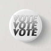 Abstimmung - Graufarben - runde / quadratische Sch Button (Vorderseite)