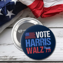 Abstimmung Harris Walz Demokrat Donkey American Fl