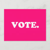 "Abstimmung" heißen Rosa, magenta, fuchsia, weiße  Postkarte (Vorderseite)