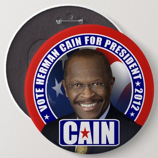Abstimmung Herman Kain 2012 Button (Vorne & Hinten)