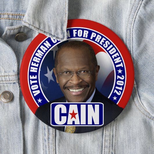 Abstimmung Herman Kain 2012 Button (Beispiel)