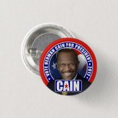 Abstimmung Herman Kain 2012 Button (Vorne & Hinten)