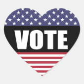 ABSTIMMUNG Herz-Aufkleber (Vorderseite)