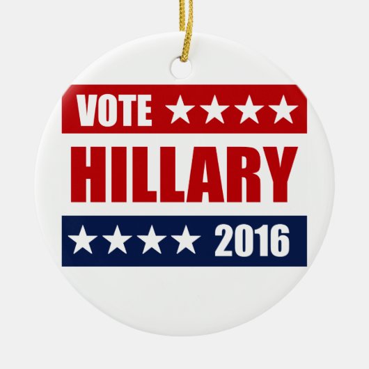 ABSTIMMUNG HILLARY 2016.png Keramik Ornament (Vorne)