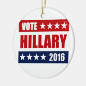 ABSTIMMUNG HILLARY 2016.png Keramik Ornament (Links)