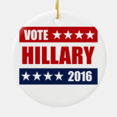 ABSTIMMUNG HILLARY 2016.png Keramik Ornament (Hinten)