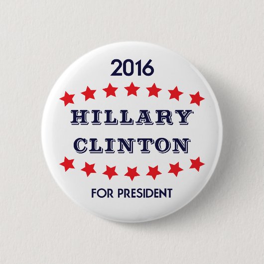 Abstimmung Hillary Clinton für Präsident 2016 Butt Button (Vorderseite)