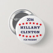 Abstimmung Hillary Clinton für Präsident 2016 Butt Button (Vorne & Hinten)