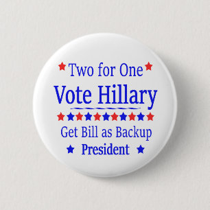 Abstimmung Hillary zwei für einen Button