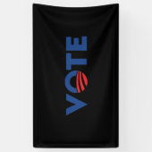 Abstimmung Hoffnung rot schwarz und blau Typografi Banner (Vertikal)