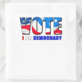 Abstimmung Ich bin Demokratie Rechteckiger Aufkleber (Tasche)