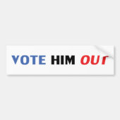 Abstimmung Ihm Out rot-weiß-blau-moderne Typografi Autoaufkleber (Vorne)