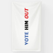 Abstimmung Ihm Out rot-weiß-blau-moderne Typografi Banner (Vertikal)