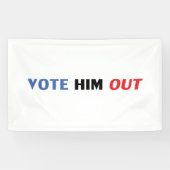 Abstimmung Ihm Out rot-weiß-blau-moderne Typografi Banner (Horizontal)