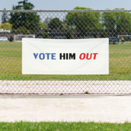 Abstimmung Ihm Out rot-weiß-blau-moderne Typografi Banner