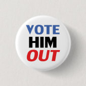 Abstimmung Ihm Out rot-weiß-blau-moderne Typografi Button (Vorderseite)