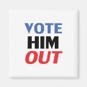 Abstimmung Ihm Out rot-weiß-blau-moderne Typografi Magnet (Vorne)