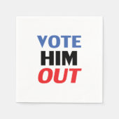 Abstimmung Ihm Out rot-weiß-blau-moderne Typografi Serviette (Vorderseite)