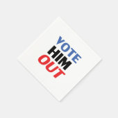 Abstimmung Ihm Out rot-weiß-blau-moderne Typografi Serviette (Ecke)