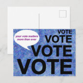 Abstimmung / Ihre Stimme ist wichtiger denn je Postkarte (Vorne/Hinten)