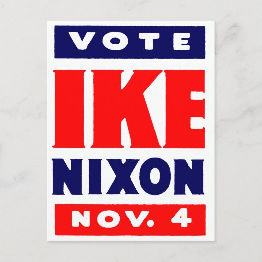 Abstimmung Ike, Nixon 1952 Postkarte (Vorderseite)