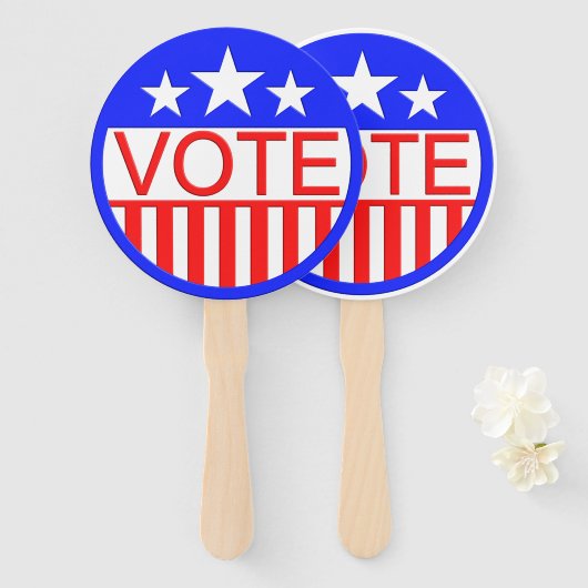 Abstimmung in Amerika Fächer (Vorne und Hinten)