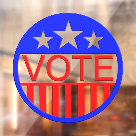 Abstimmung in Amerika Fensteraufkleber (Blatt 2)