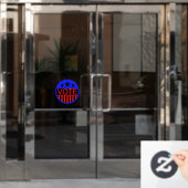 Abstimmung in Amerika Fensteraufkleber (Büro Tür)