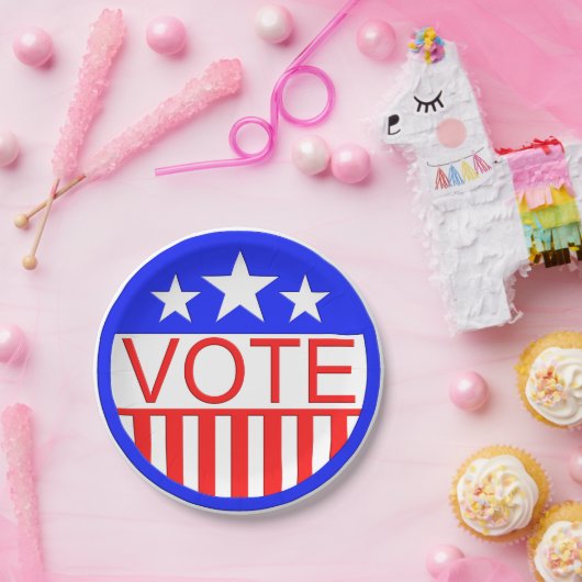 Abstimmung in Amerika Pappteller (Party)