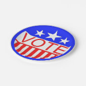 Abstimmung in Amerika Pappteller (Schrägansicht)