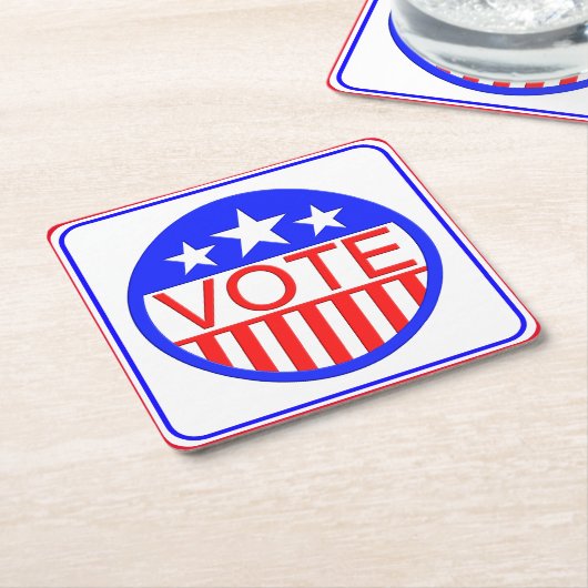 Abstimmung in Amerika Rechteckiger Pappuntersetzer (angewinkelt)