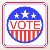 Abstimmung in Amerika Rechteckiger Pappuntersetzer (Vorderseite)