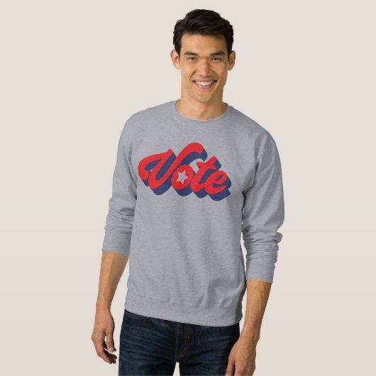 Abstimmung in Blue Red Bold Letters Sweatshirt (Vorne ganz)