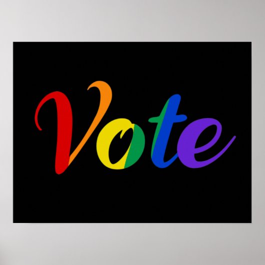 Abstimmung in Regenbogen Poster (Vorne)