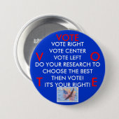 ABSTIMMUNG! ITIS IHR RECHT! KNOPF BUTTON (Vorne & Hinten)