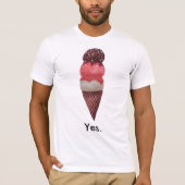 Abstimmung ja für Eiscreme (Männer) T-Shirt (Vorderseite)