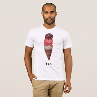 Abstimmung ja für Eiscreme (Männer) T-Shirt