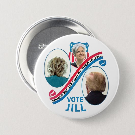 Abstimmung Jill Stein 2016 Button (Vorne & Hinten)