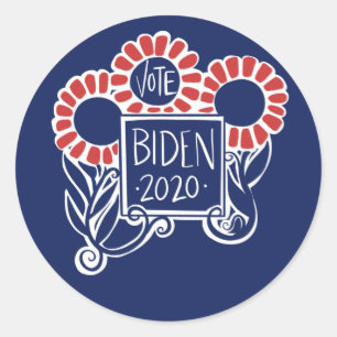 Abstimmung Joe Biden 2020 Wahl Biden Runder Aufkleber
