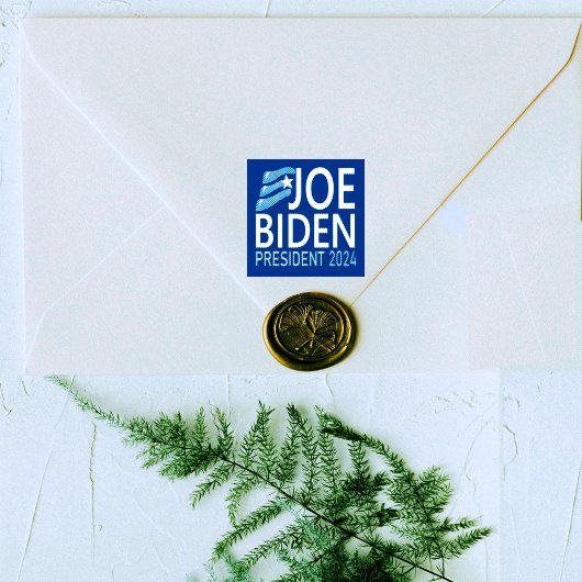 Abstimmung Joe Biden Präsident 2024 Blue Wood Art  Gummistempel