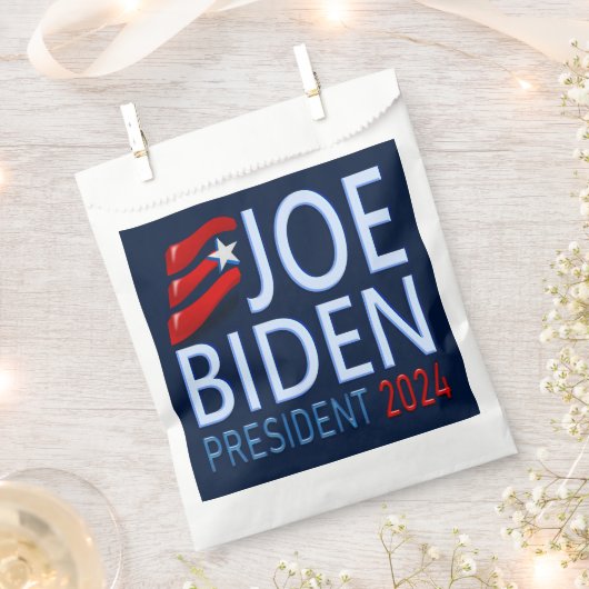 Abstimmung Joe Biden Präsident 2024 Wahl Gefälligk Geschenktütchen (Ausgeschnitten)
