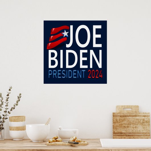 Abstimmung Joe Biden Präsident Wahlprogramm 2024 Poster (Küche)