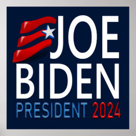 Abstimmung Joe Biden Präsident Wahlprogramm 2024 Poster